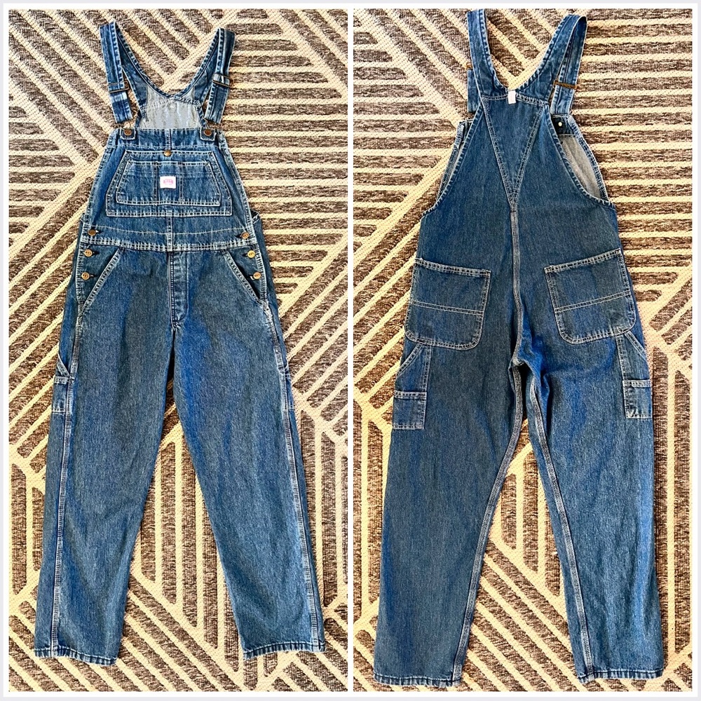 KEY Sz 6 Bib Medium Blue Denim Overalls Excellent Condition